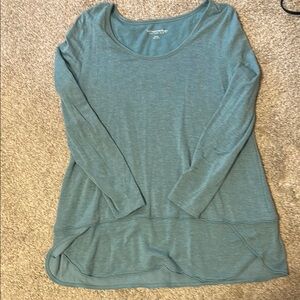 Soft Surroundings Green 3/4 Sleeve Relaxed Blouse